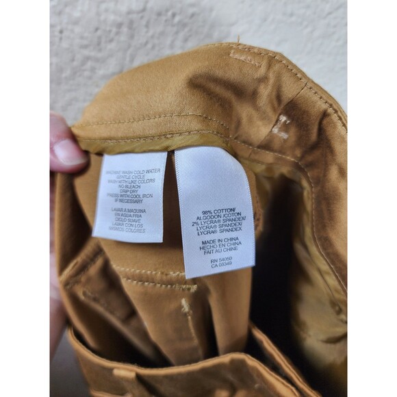 ​Jones New York Signature Petite 6P Tan Crop  Stretch Pants Office Career - Picture 7 of 7